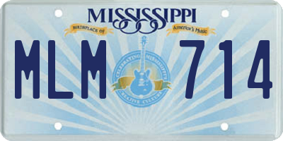 MS license plate MLM714