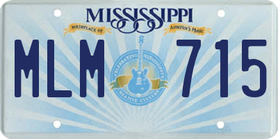 MS license plate MLM715