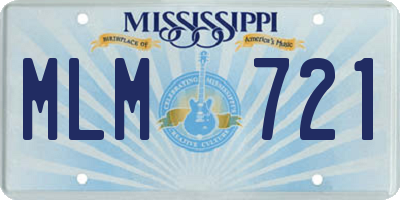 MS license plate MLM721