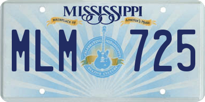 MS license plate MLM725