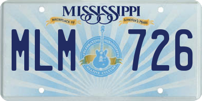 MS license plate MLM726