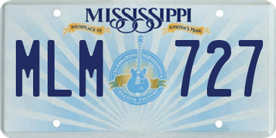 MS license plate MLM727