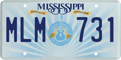 MS license plate MLM731