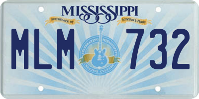 MS license plate MLM732