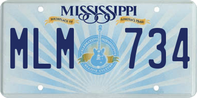 MS license plate MLM734