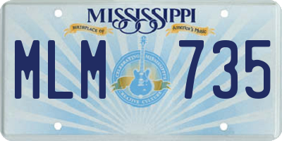 MS license plate MLM735