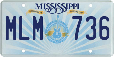 MS license plate MLM736