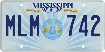 MS license plate MLM742