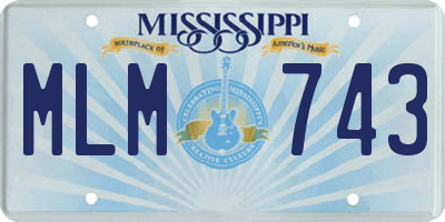 MS license plate MLM743