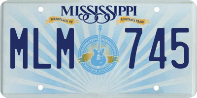 MS license plate MLM745