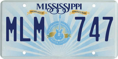 MS license plate MLM747