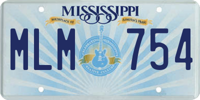 MS license plate MLM754