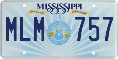 MS license plate MLM757