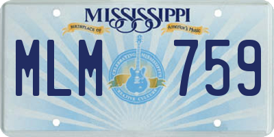 MS license plate MLM759