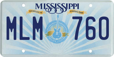 MS license plate MLM760