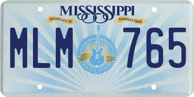 MS license plate MLM765