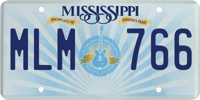 MS license plate MLM766