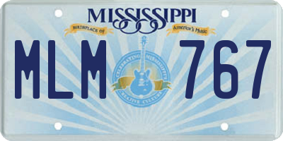 MS license plate MLM767