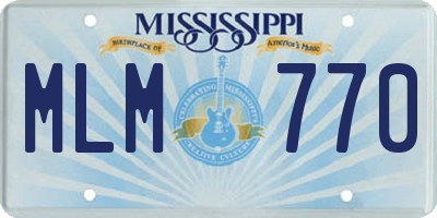 MS license plate MLM770