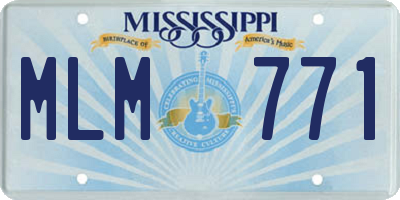 MS license plate MLM771