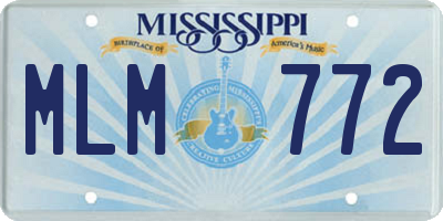 MS license plate MLM772