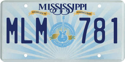 MS license plate MLM781