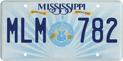 MS license plate MLM782