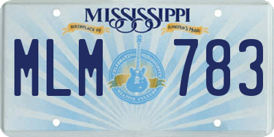 MS license plate MLM783