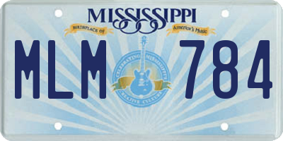 MS license plate MLM784