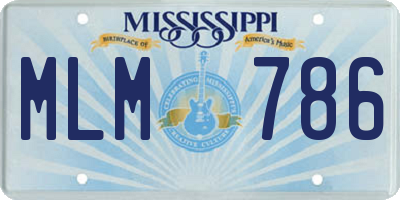 MS license plate MLM786