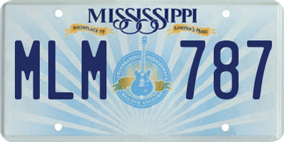 MS license plate MLM787