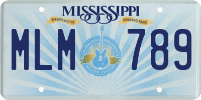 MS license plate MLM789