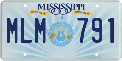 MS license plate MLM791