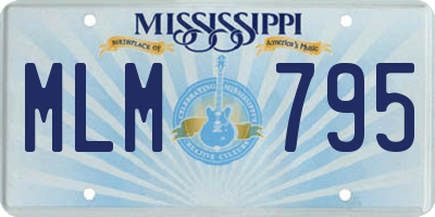 MS license plate MLM795