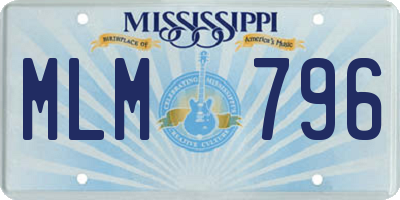 MS license plate MLM796