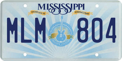 MS license plate MLM804