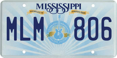 MS license plate MLM806
