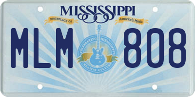 MS license plate MLM808
