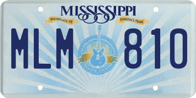 MS license plate MLM810