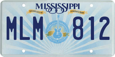 MS license plate MLM812