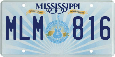 MS license plate MLM816