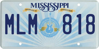 MS license plate MLM818