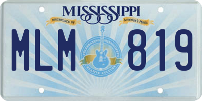 MS license plate MLM819