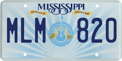 MS license plate MLM820