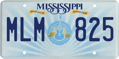 MS license plate MLM825