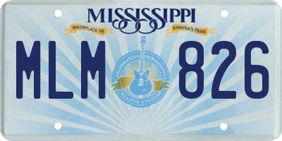MS license plate MLM826