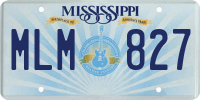 MS license plate MLM827