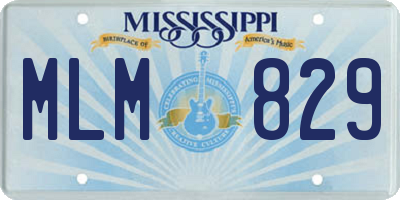 MS license plate MLM829