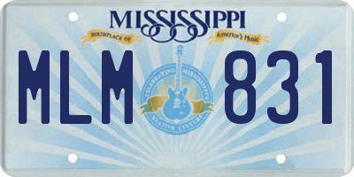 MS license plate MLM831
