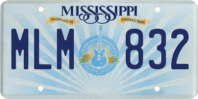MS license plate MLM832